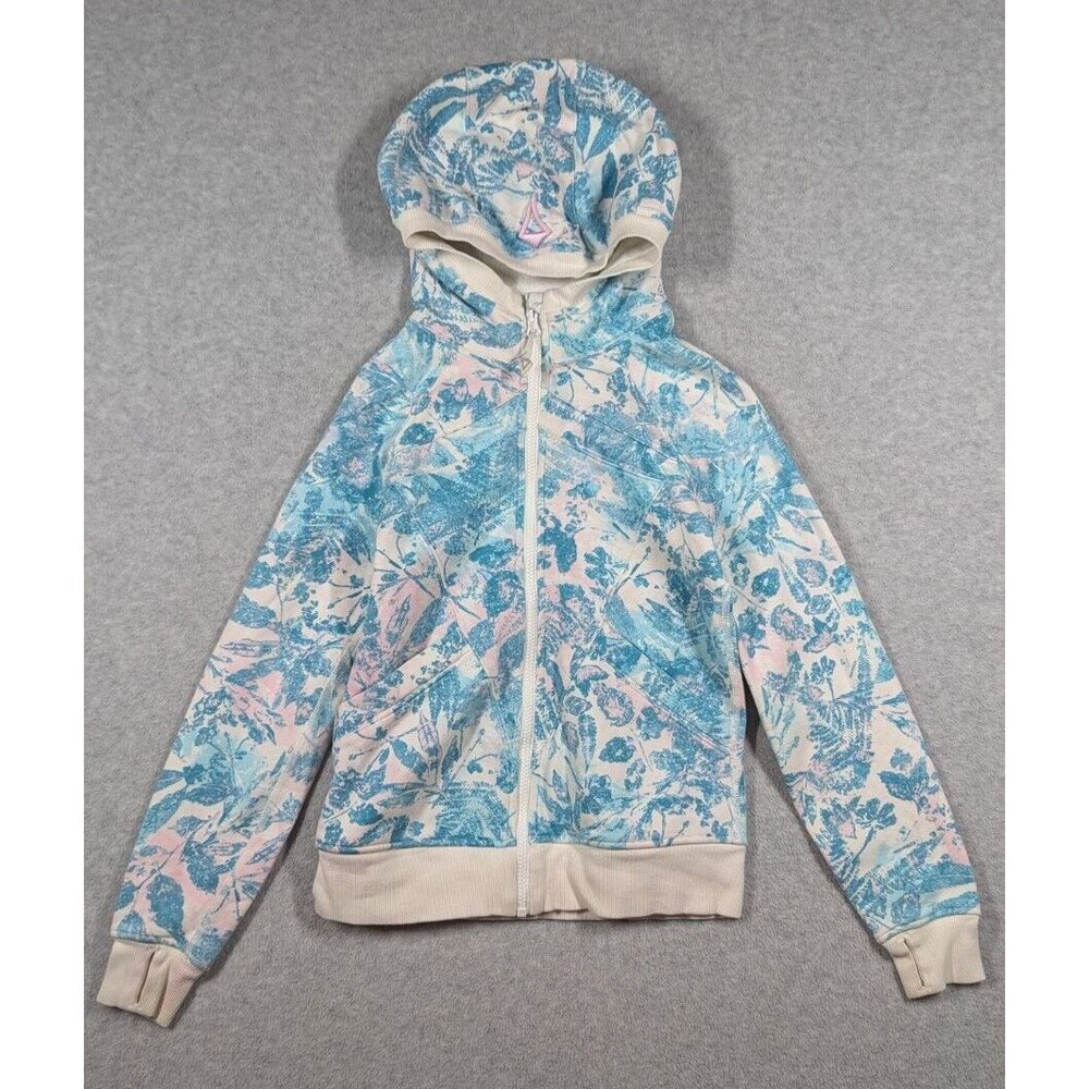 Ivivva Lululemon Girls Jacket Size 10 Hoodie Full Zip Floral‎ Midweight
